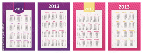 calendar 2013 set