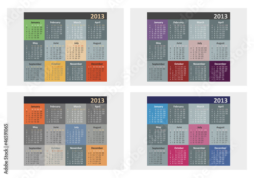 calendar 2013 set