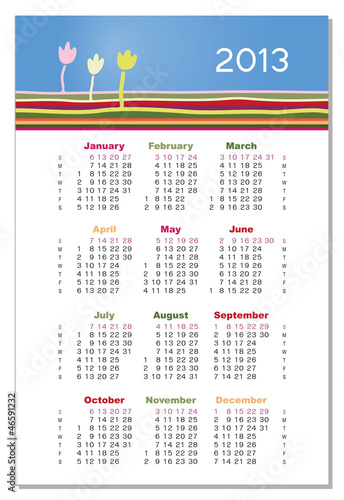calendar 2013
