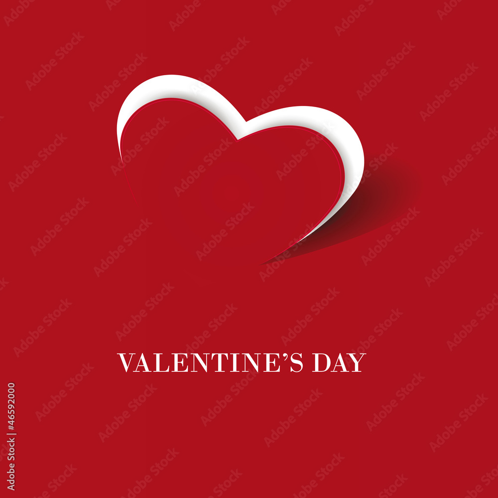 Simple cute card on valentine's day