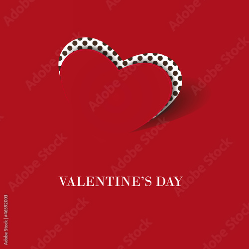 Simple cute card on valentine's day