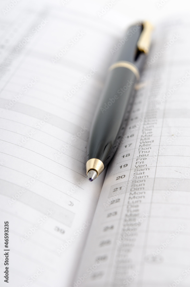 Terminkalender mit Kugelschreiber Terminkalender mit Kugelschreiber