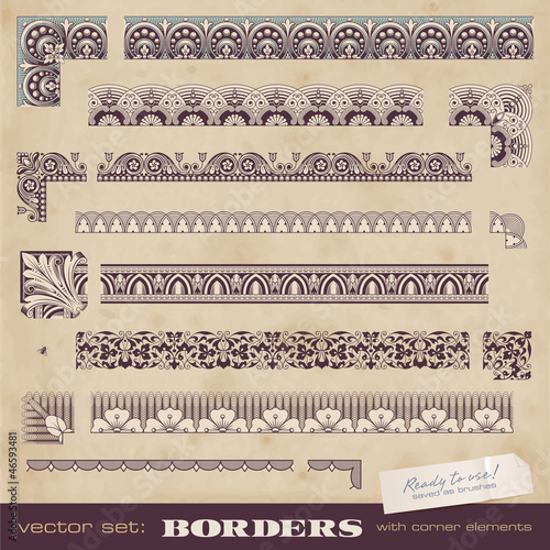 set of borders/frames for certificates or similar documents