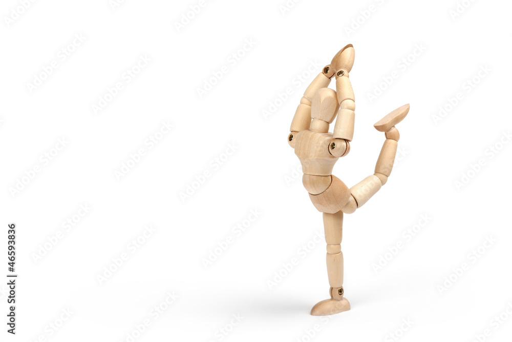 Wooden mannequin isolated on white Wooden mannequin isolated on white