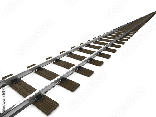 Fotografija 3d Train tracks side view