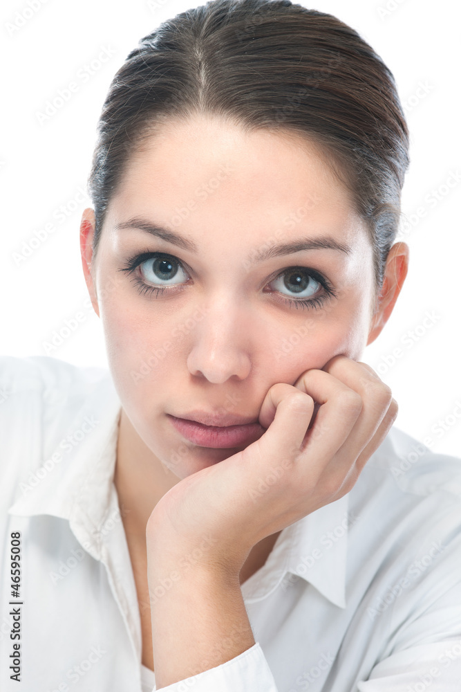 young woman looking at camera young woman looking at camera
