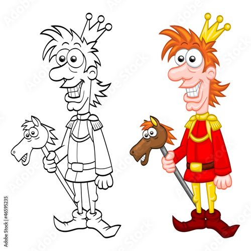 Cartoon charming prince