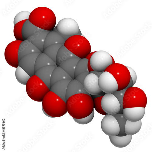 Carminic acid pigment molecule  chemical structure