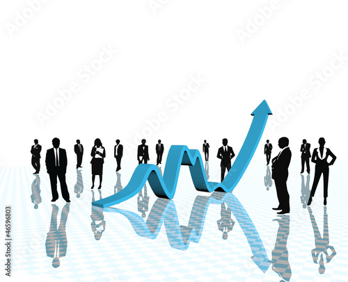 Business arrow growth.