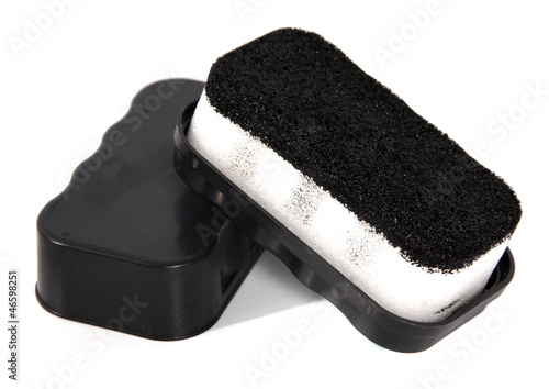 Fotografi Shoe shine sponge isolated on white background