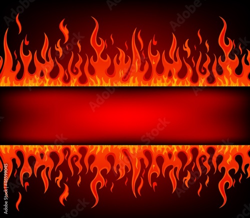 Fire stripe with free space for text