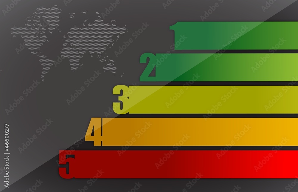 colorful business graph and map colorful business graph and map