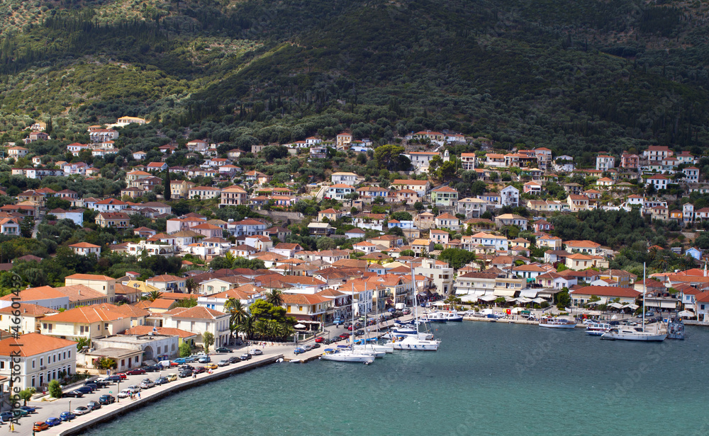 Vathi bay at Ithaki island in Greece