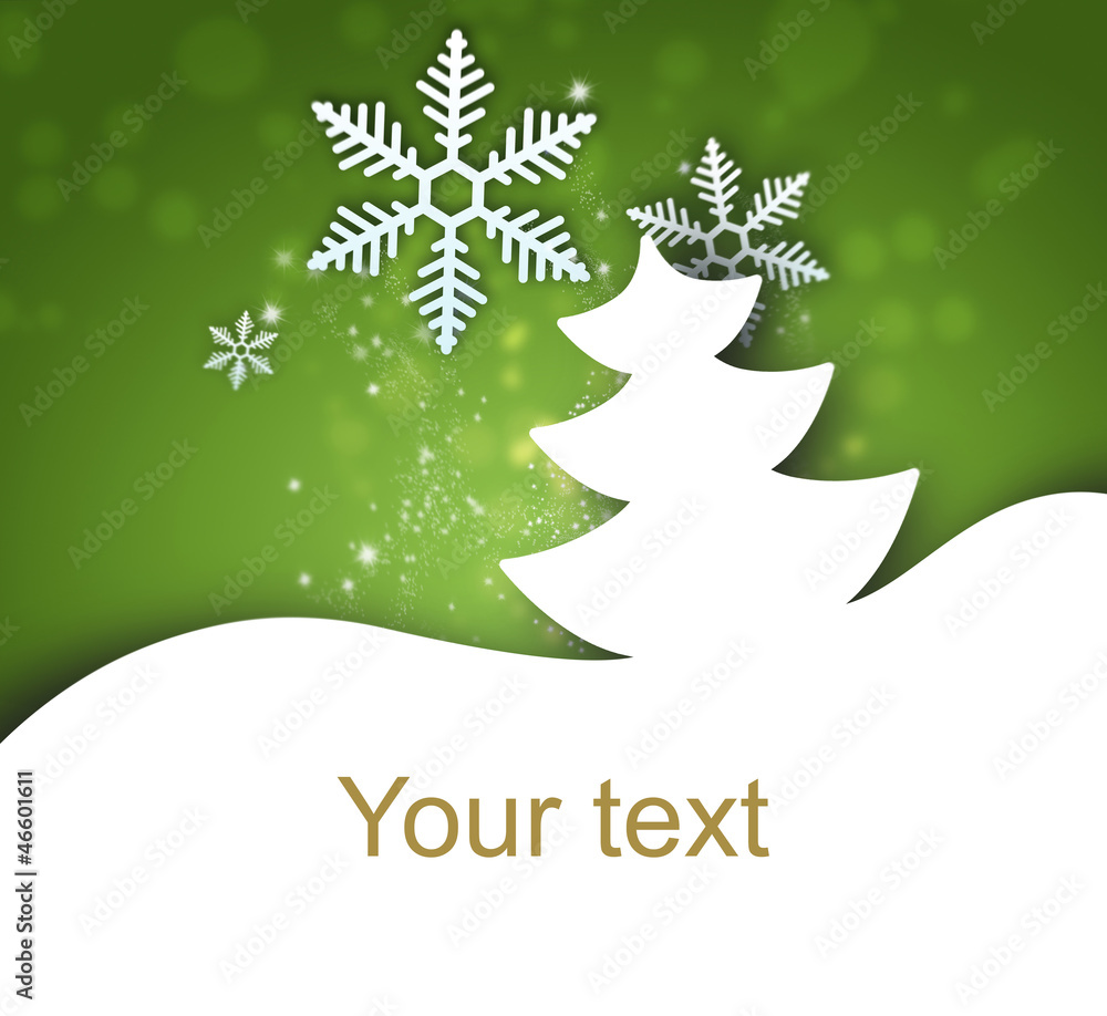 Christmas and New Year green background, abstract beautiful card Christmas and New Year green background, abstract beautiful card