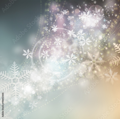 Beautiful abstract snowflake Christmas background