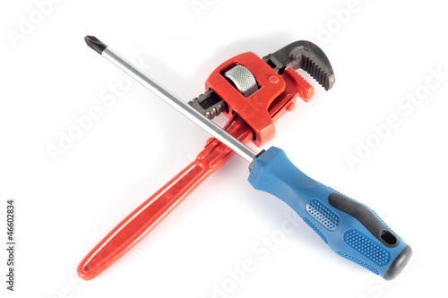 screwdriver and adjustable wrench