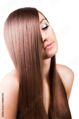 Woman with healthy long hair