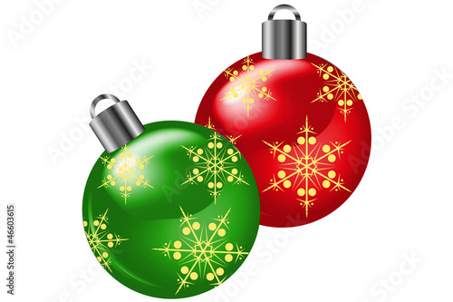Weihnachtskugeln mit Stern