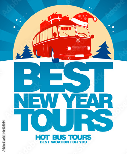 Best New Year tours design template.