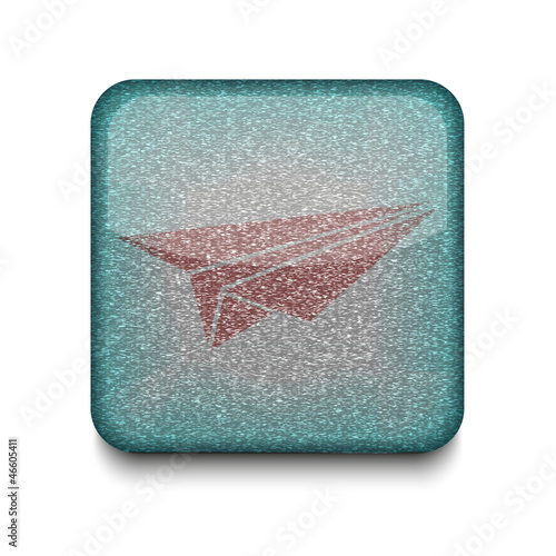 Vector origami plane icon. Eps10. Easy to edit