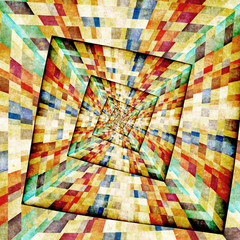 Fototapete Psychedelisch Farbenfrohe Lichtstrahlen mit Grunge-Textur  © dreamer82