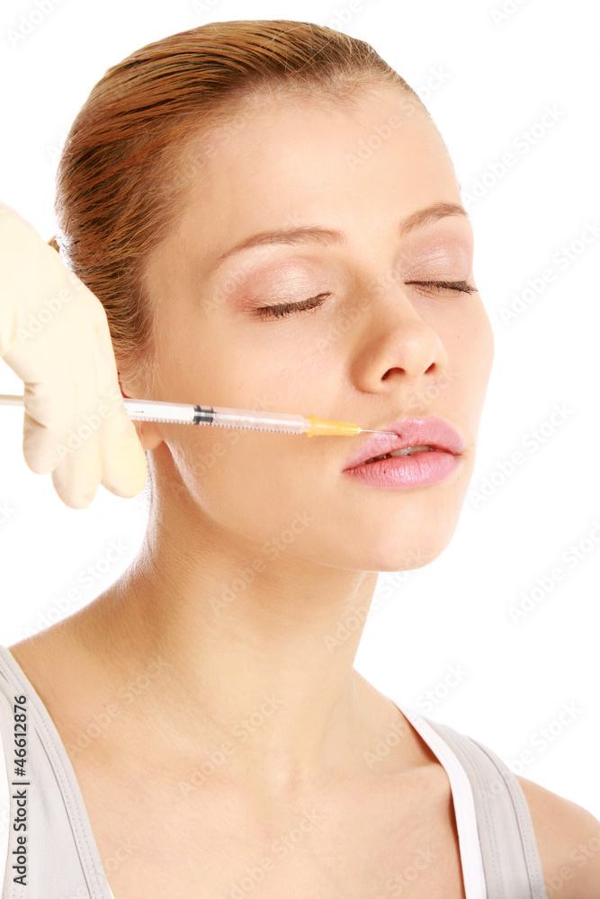 Cosmetic medicine injection , isolated on white background Cosmetic medicine injection , isolated on white background