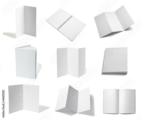Photography leaflet notebook textbook white blank paper template
