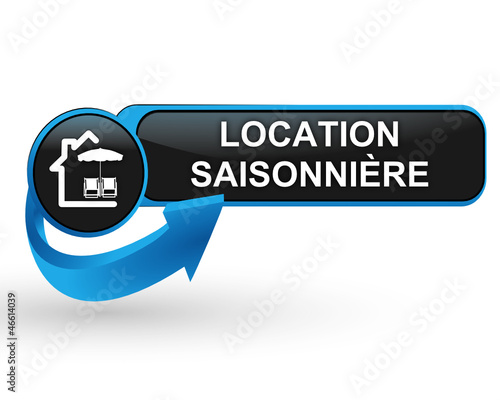 location saisonnière sur bouton web design bleu