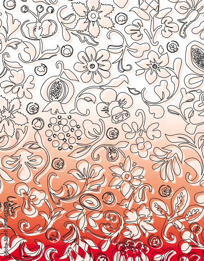 Fototapeta premium 植物模様のパターン