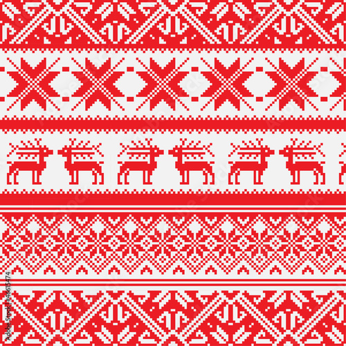 Norway Christmas seamless vector background, Eps 8 image