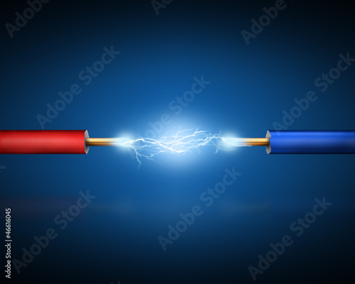 Foto Electrical discharge between two conductors