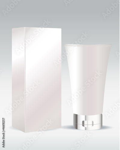 Cosmetic standing tube for cream or gel