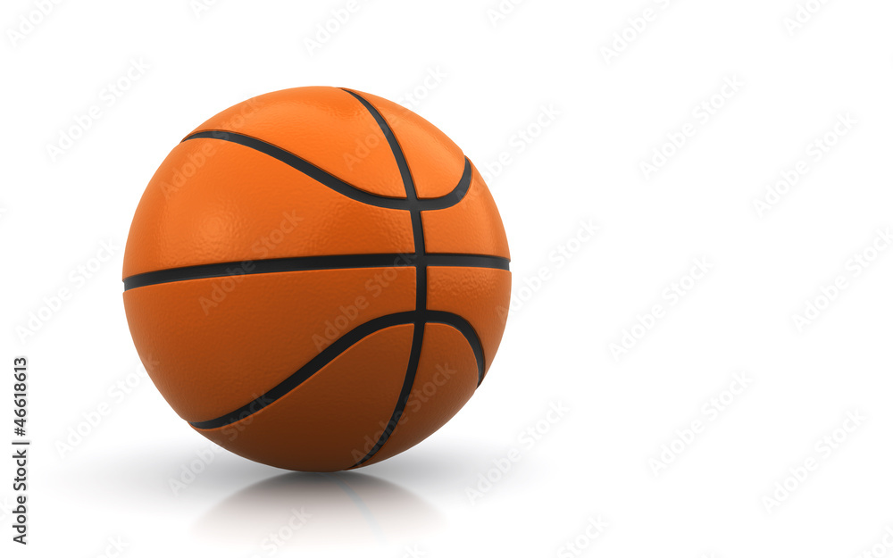 basketball over a white background