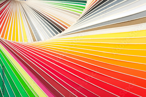 Closeup of color palette guide