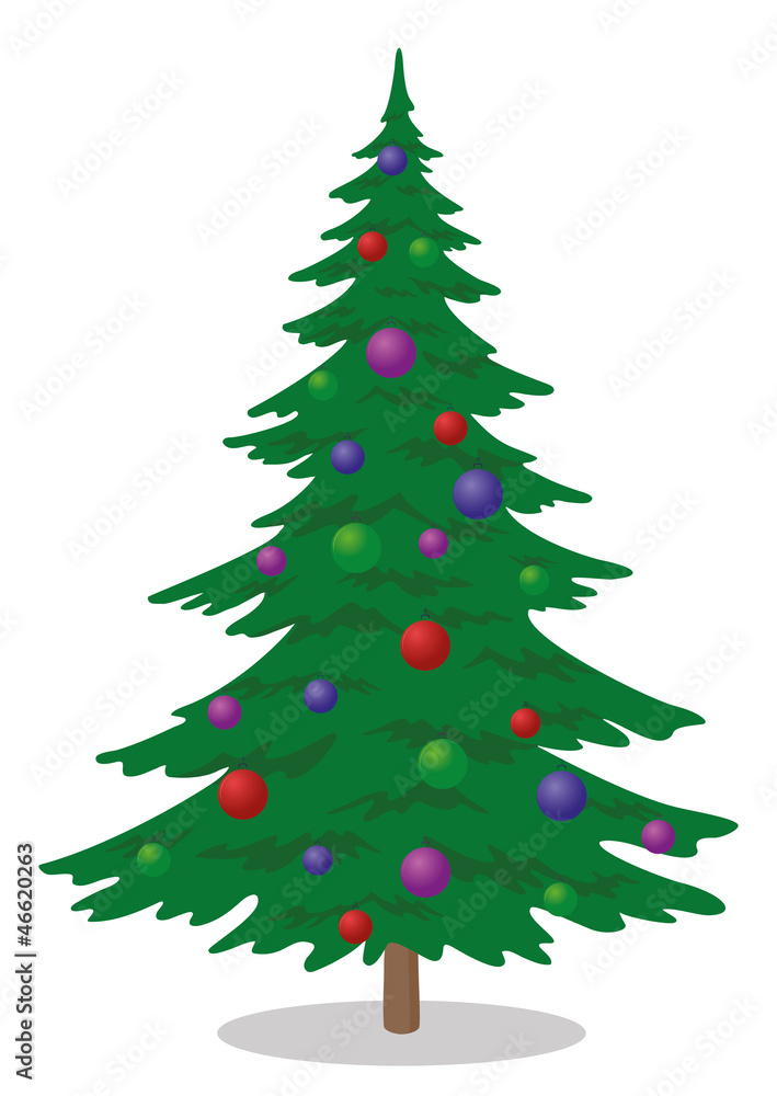 Fir tree with Christmas balls