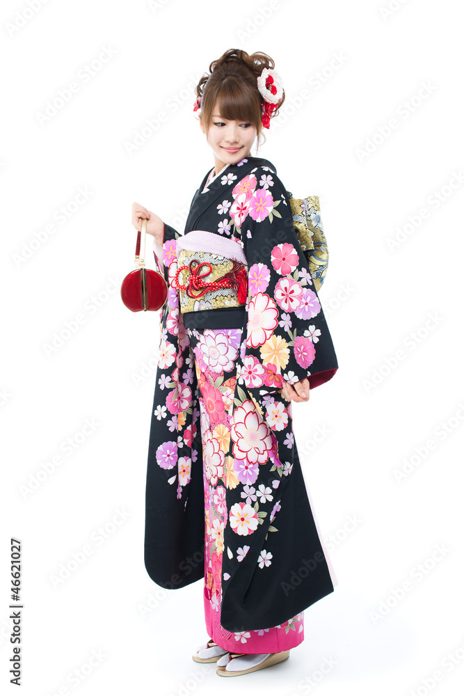 Beautiful japanese kimono woman