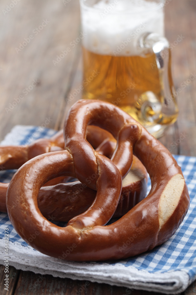 Pretzels with beer Pretzels with beer