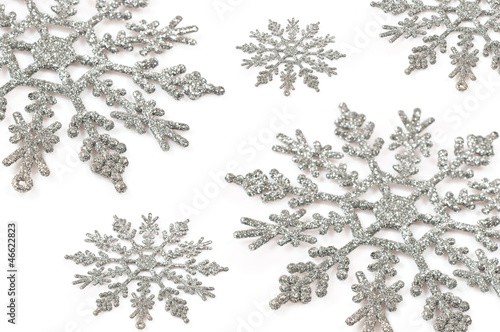 silver snowflakes