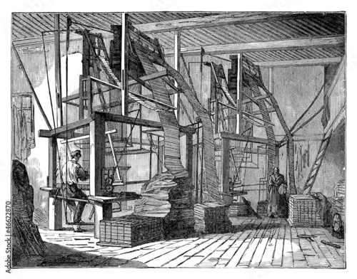 Tableau sur toile Jacquard Machine - 19th century