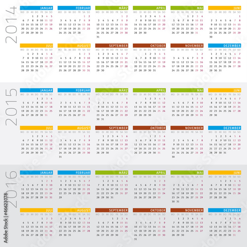 Kalender 2014 - 2016