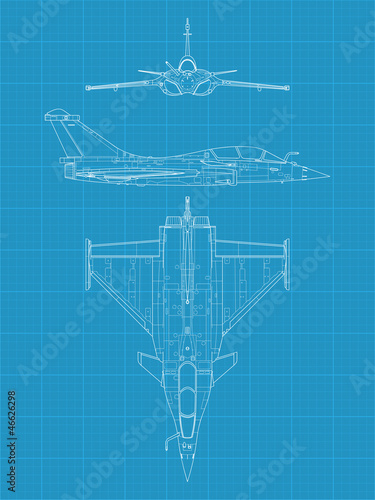 High detailed vector of a modern military airplane