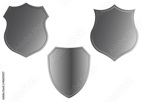 set of silver shields