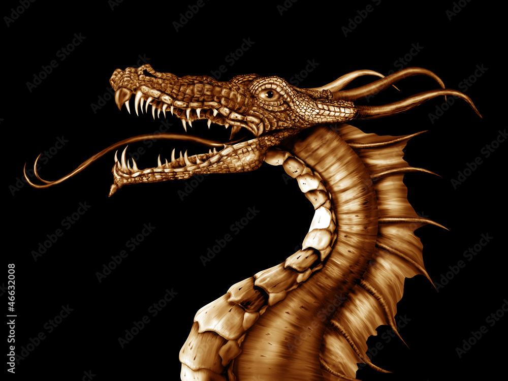 Obraz premium Golden Dragon