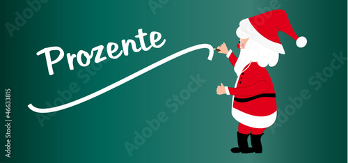 prozente - weihnachtsmann