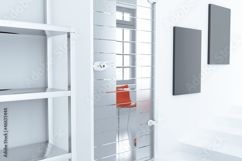 empty light room in a moder...