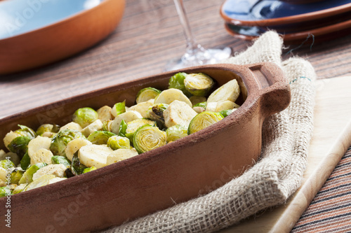 Roasted Parsnip and Brussel Sprouts