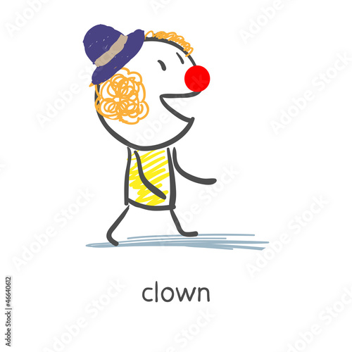 Принти на полотні Clown
