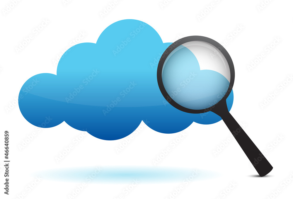cloud and magnifier cloud and magnifier