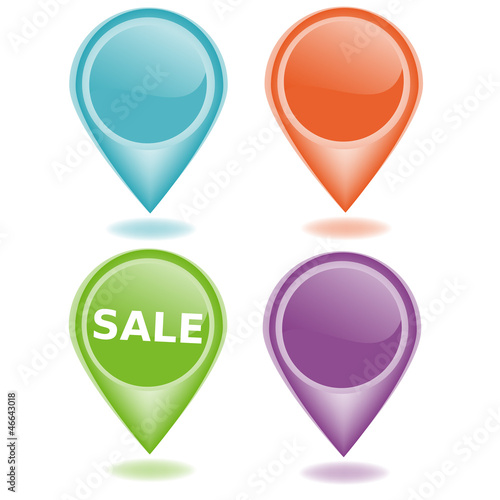 Free Download Markers icons set in four colors - GFXLoad