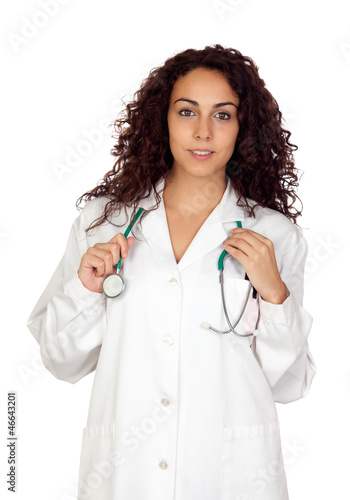 Brunette doctor woman